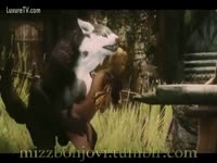 Zoo xxx wolf fucking a sexy slut in the ass